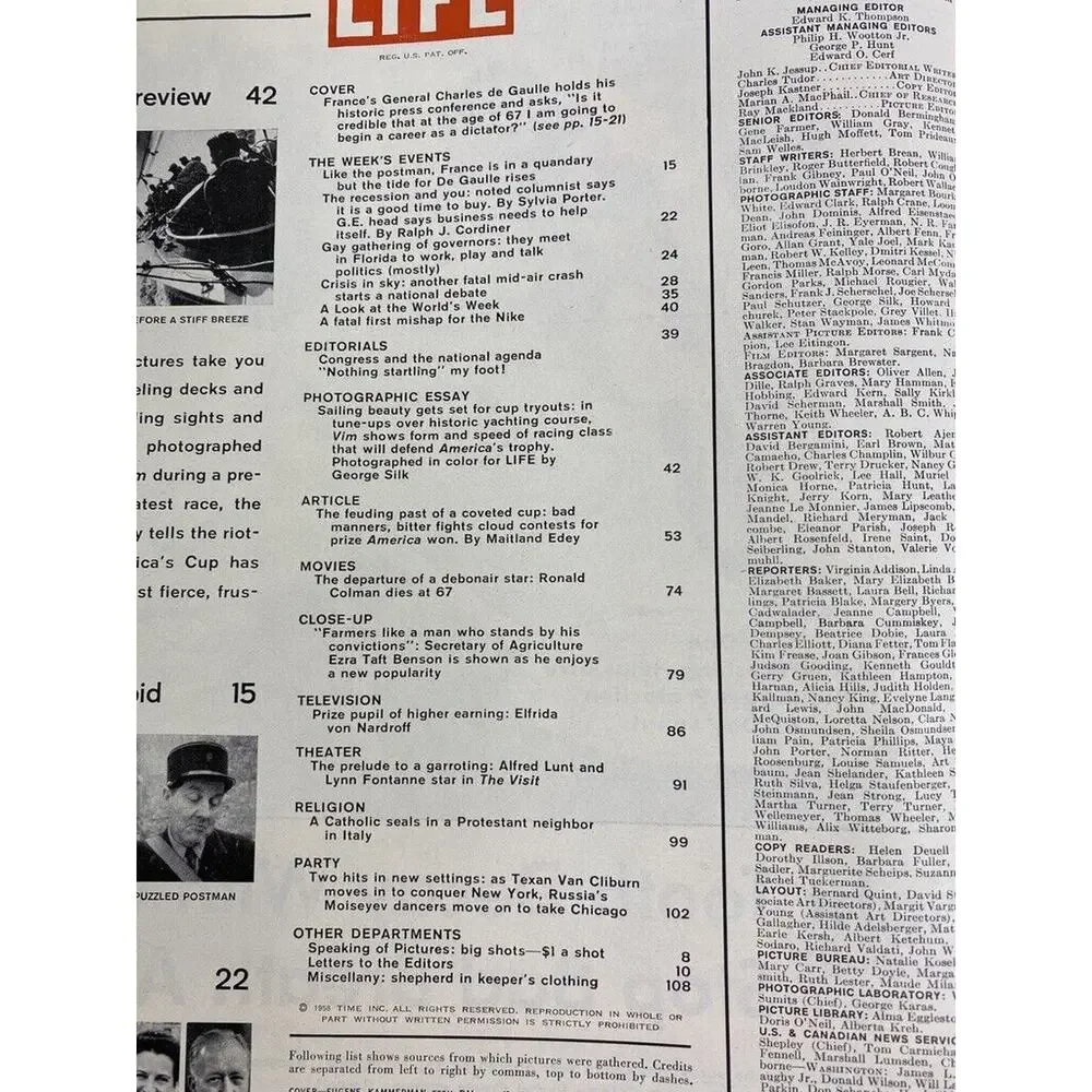 LIFE Magazine June 2 1958 Charles de Gaulle Historic Press Conference